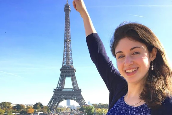 Study abroad student in Paris.