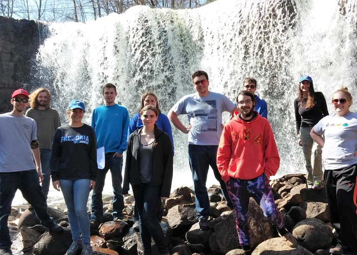 Fredonia students enjoy the opportunity to attend a 3-hour field camp to get up close to the subject and dig into the process. 