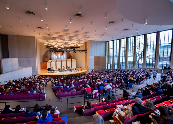 King Concert Hall filled with students