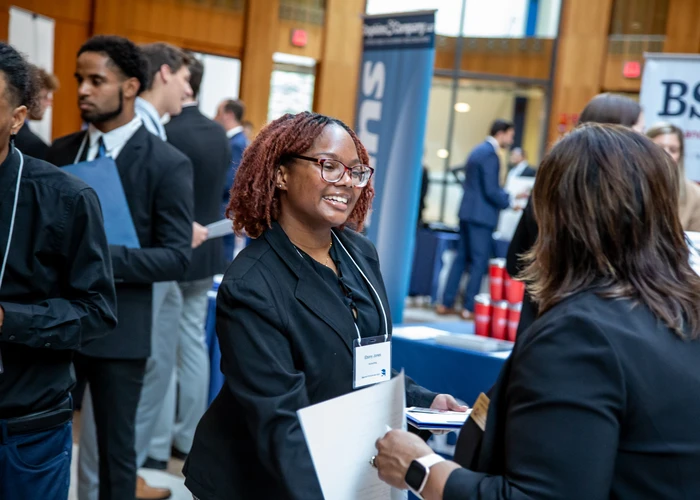Fredonia students earning a degree in economics enjoy many opportunities to meet business professionals in the field. 