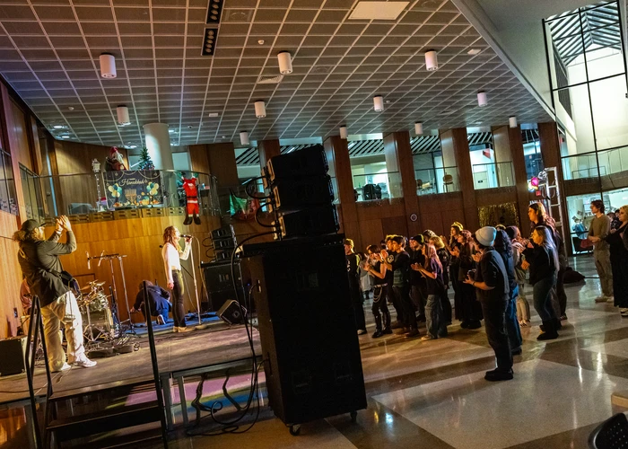 Fredonia students playing a concert in the Williams Center for Battle of the Bands