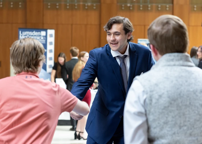 Fredonia student attending the Meet the Accountants event on campus