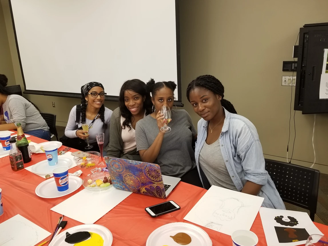 Connecting at the Paint n' Sip