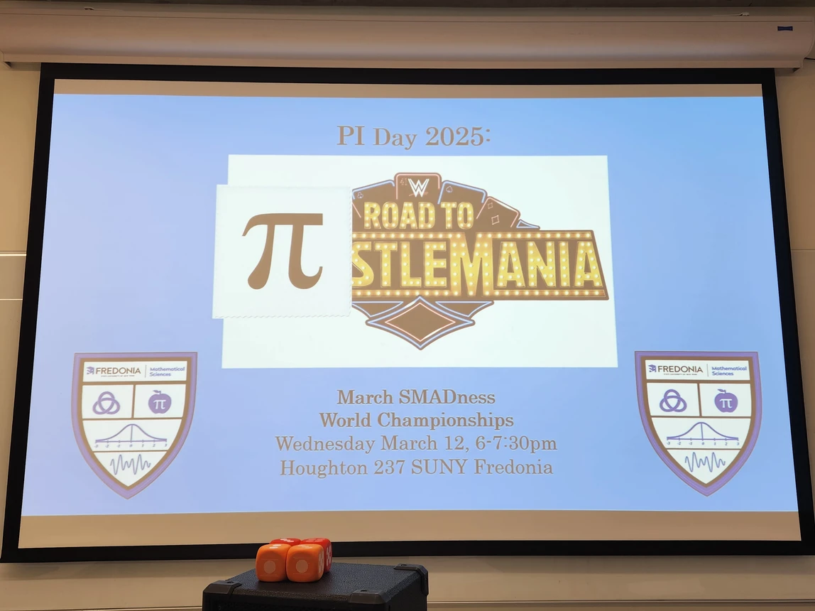 Screen projection of Pi Day Slides