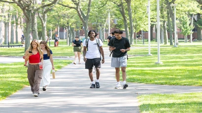 Fredonia students enjoy a typical spring day taking in some sun on campus