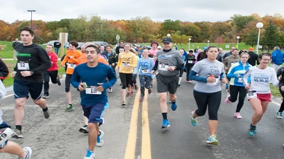 Students running