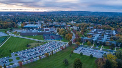 aerial of campus