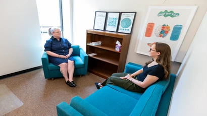 CMHC student working with a client in the counseling center