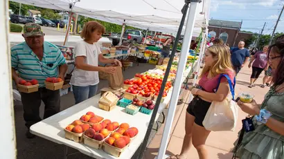 Shopping for vegetable at the Fredonia farmer's market. Learn about the village we call home. 