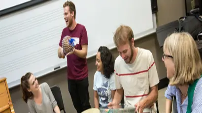 music therapy students in class