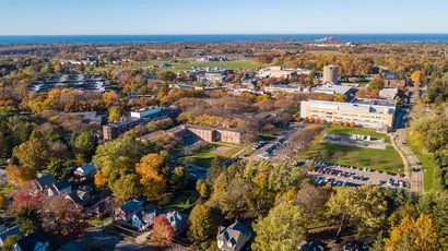 aerial of campus