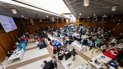 SUNY Fredonia Students at Career and Internship Fair