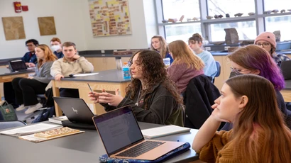 Biodiversity classroom showing engaged students