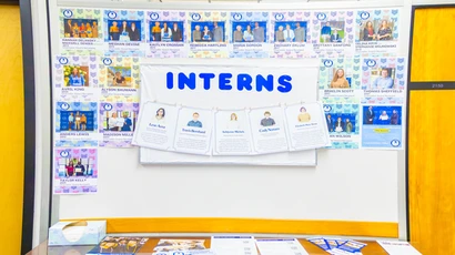 Honors Interns Board in Honors Lounge