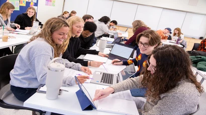 Students in a classroom
