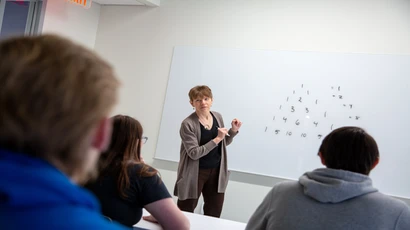 Professor teaching class