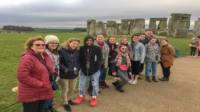 Fredonia students at Stone Henge