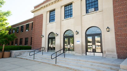 photo of front entrance of Fenton Hall
