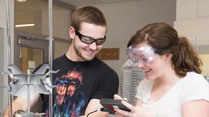 science students in a lab