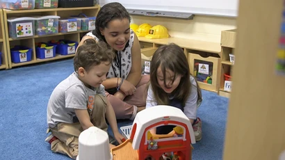 a  Fredonia student teaches children in a local classroom, "degree in early childhood education","early childhood education degree","bachelors degree early childhood education"