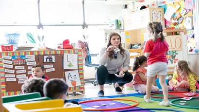a fredonia student teaches children in a local classroom, special education major,  teaching special education. special education program, master in special education, special education degree Master in special education | Special education degree | Special education program Teaching special education | Inclusive childhood education