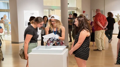 art gallery event. visual arts and new media program, visual arts and new media degree, ba in visual arts and new media. 