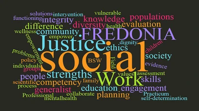 a word cloud associated with social work;  social work degree, degree in social work, major in social work