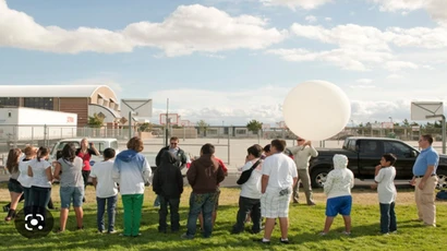 Students conducting Real-Time Meteorology with professor at SUNY Fredonia.