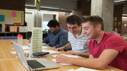 Tutor and student working in the Learning Center