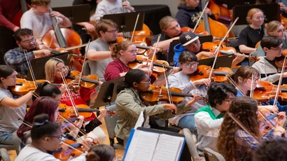 College Symphony rehearsal