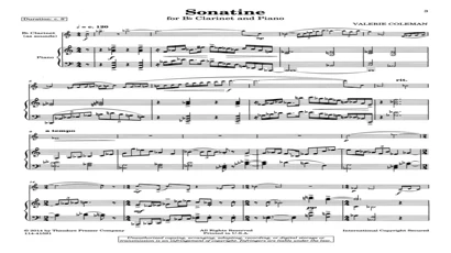 The School of Music displays the Coleman Composition