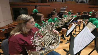 Horn section at Summer Music Festival