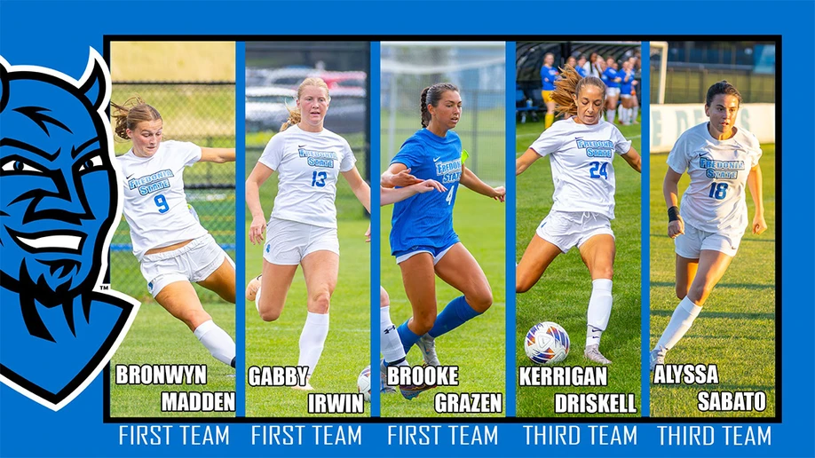 female soccer players on the field