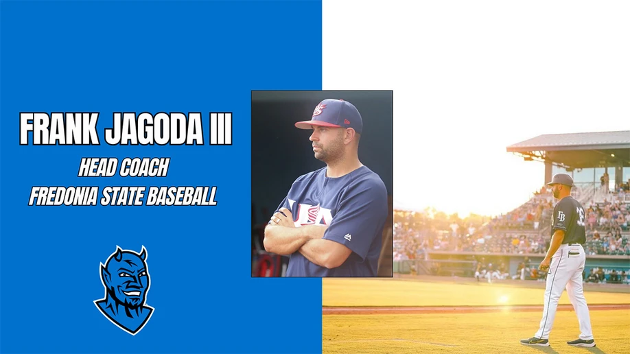 Jagoda standing on baseball field