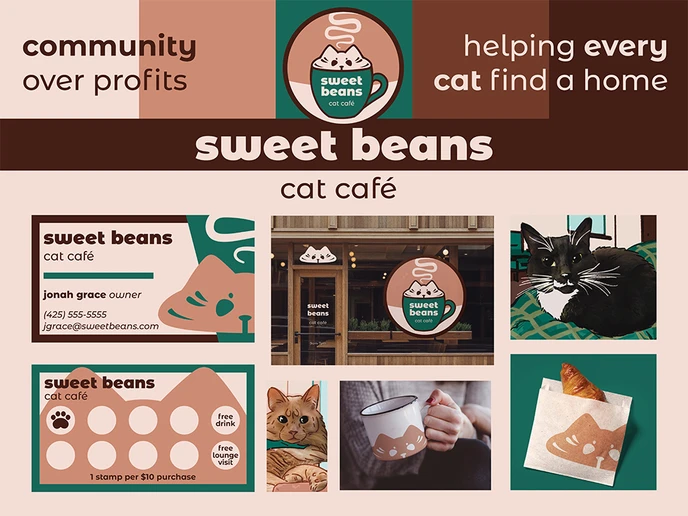 print of poster for cat cafe