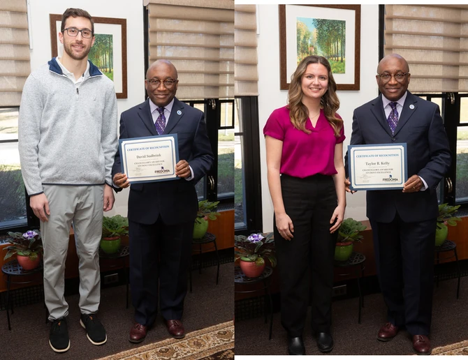 Chancellor's Award recipients with President Stephen H. Kolison Jr.