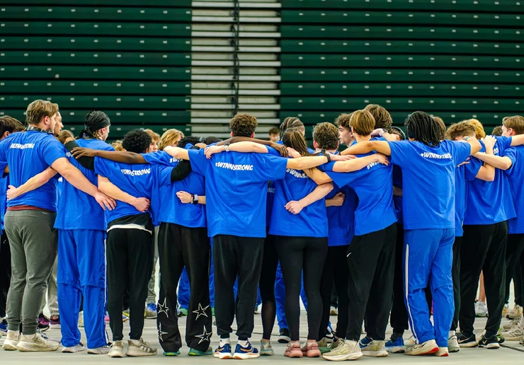 Fredonia athletes wearing #WinnStrong shirts