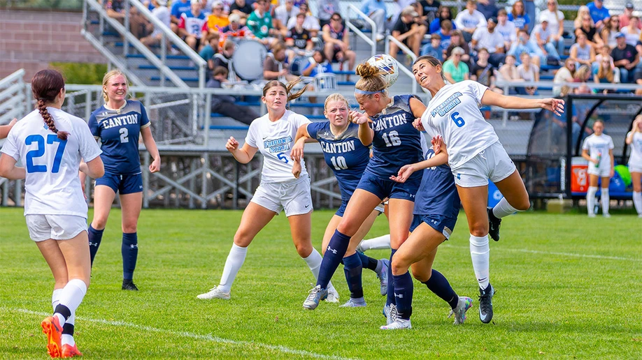 female soccer players on the field