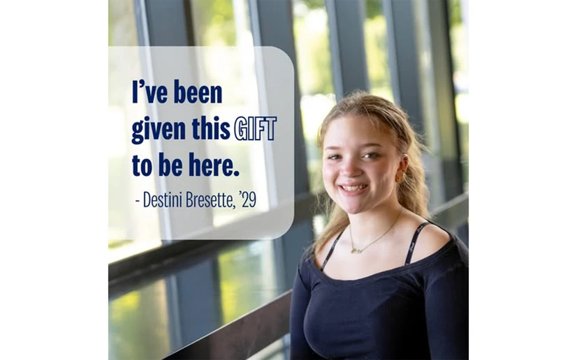 photo of scholarship recipient Destini Bresette