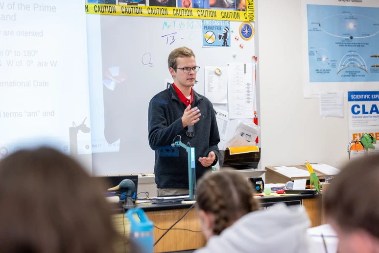 Fredonia student doing student teaching. taruma-informed care, schools with trauma-informed care programs