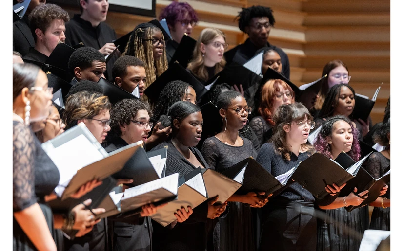 the Fredonia Chamber Choir singing