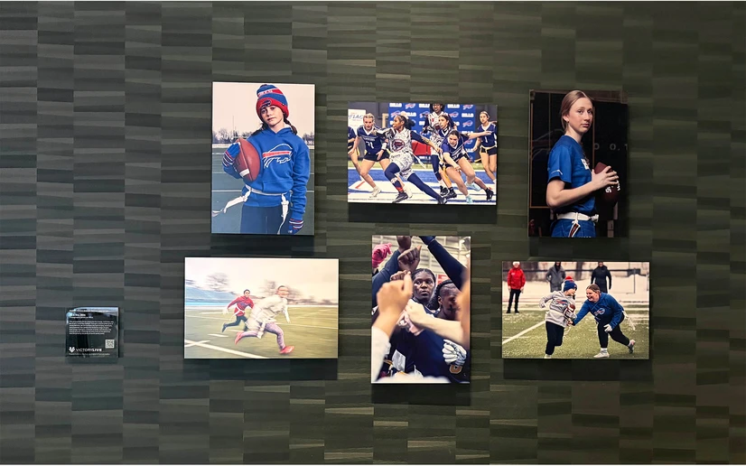 artwork hanging in Highmark Stadium