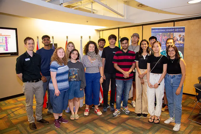 group of international students