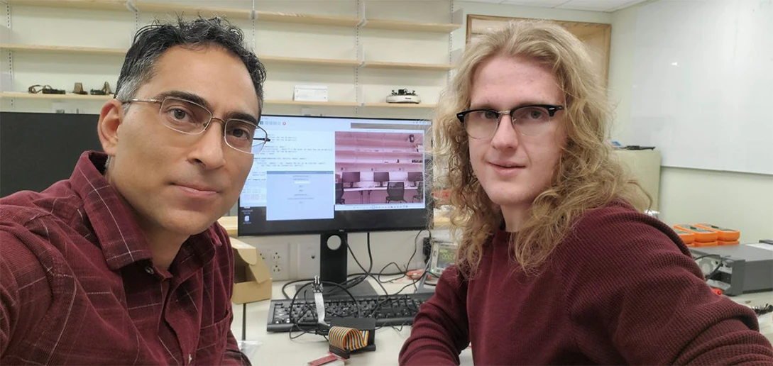 Jackson L. Osborne-Coy with Dr. Shahin Mehdipour Ataee.