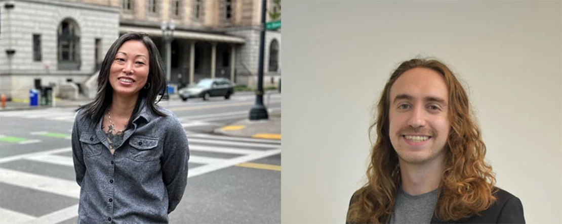 Kat Mahoney (left), Colin Perry
