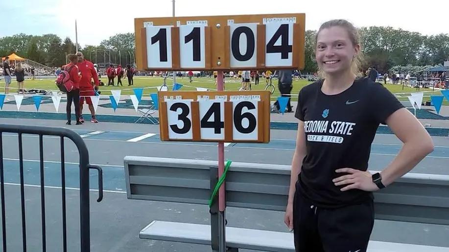 Haley Lerner at regional track meet