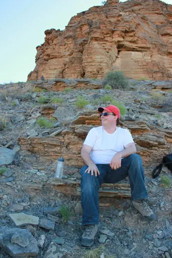 paleontologist in the field