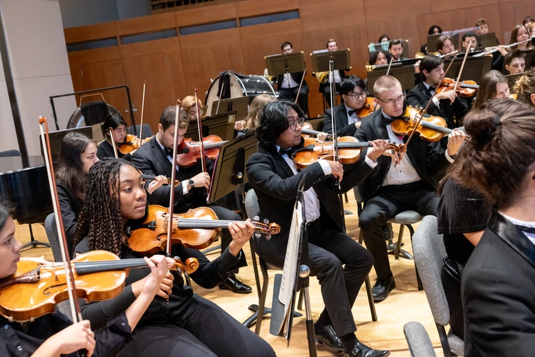 symphony orchestra performs