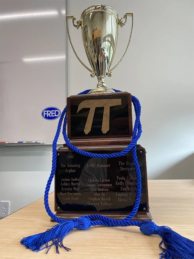 Pi Day championship trophy