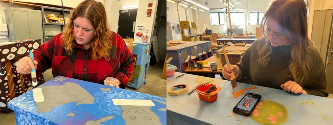 artists painting their pianos